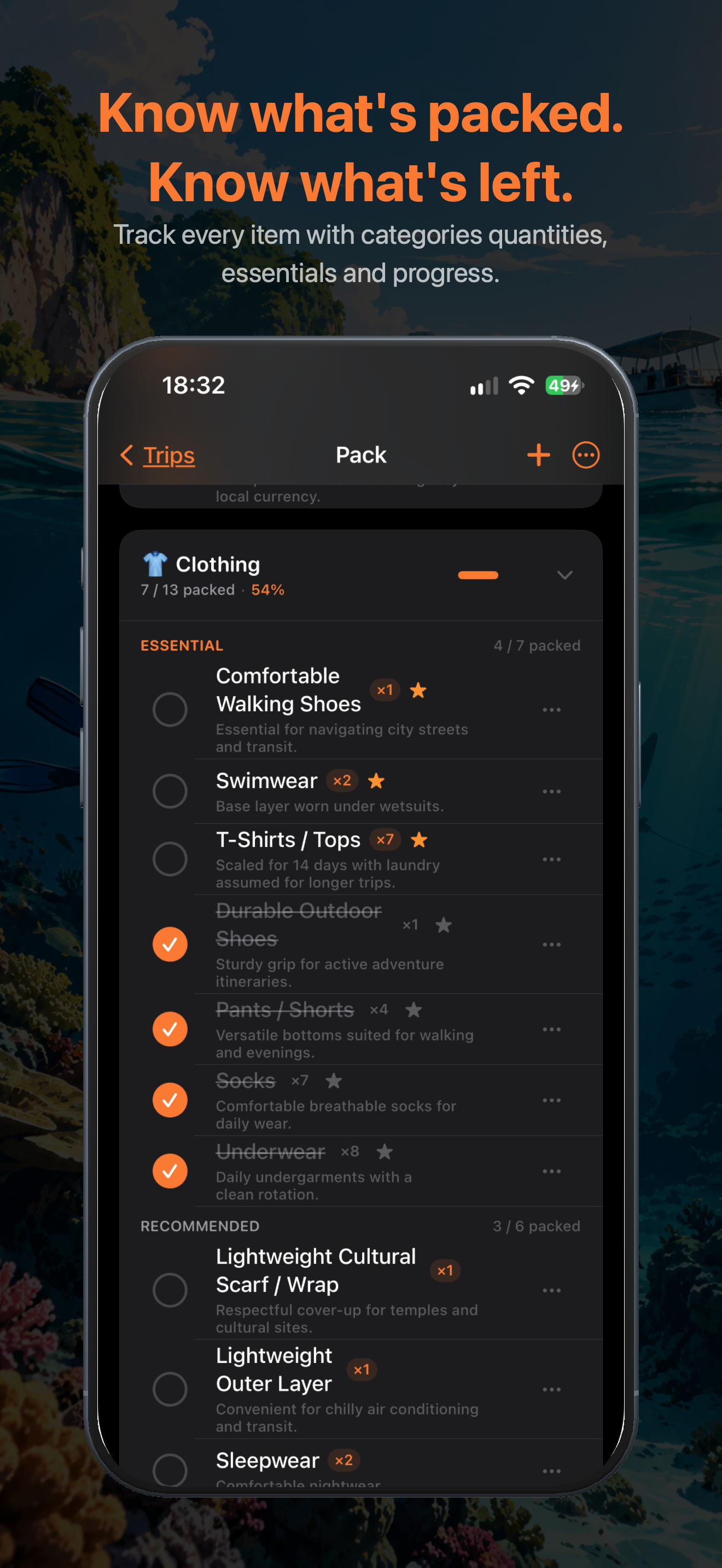 Interactive checklists & progress tracking